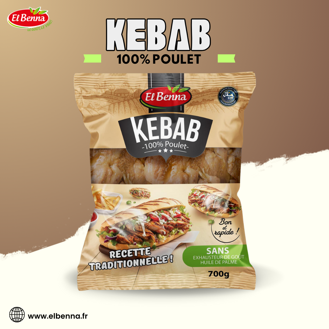 Gamme Volaille : Kebab 100% Poulet El Benna